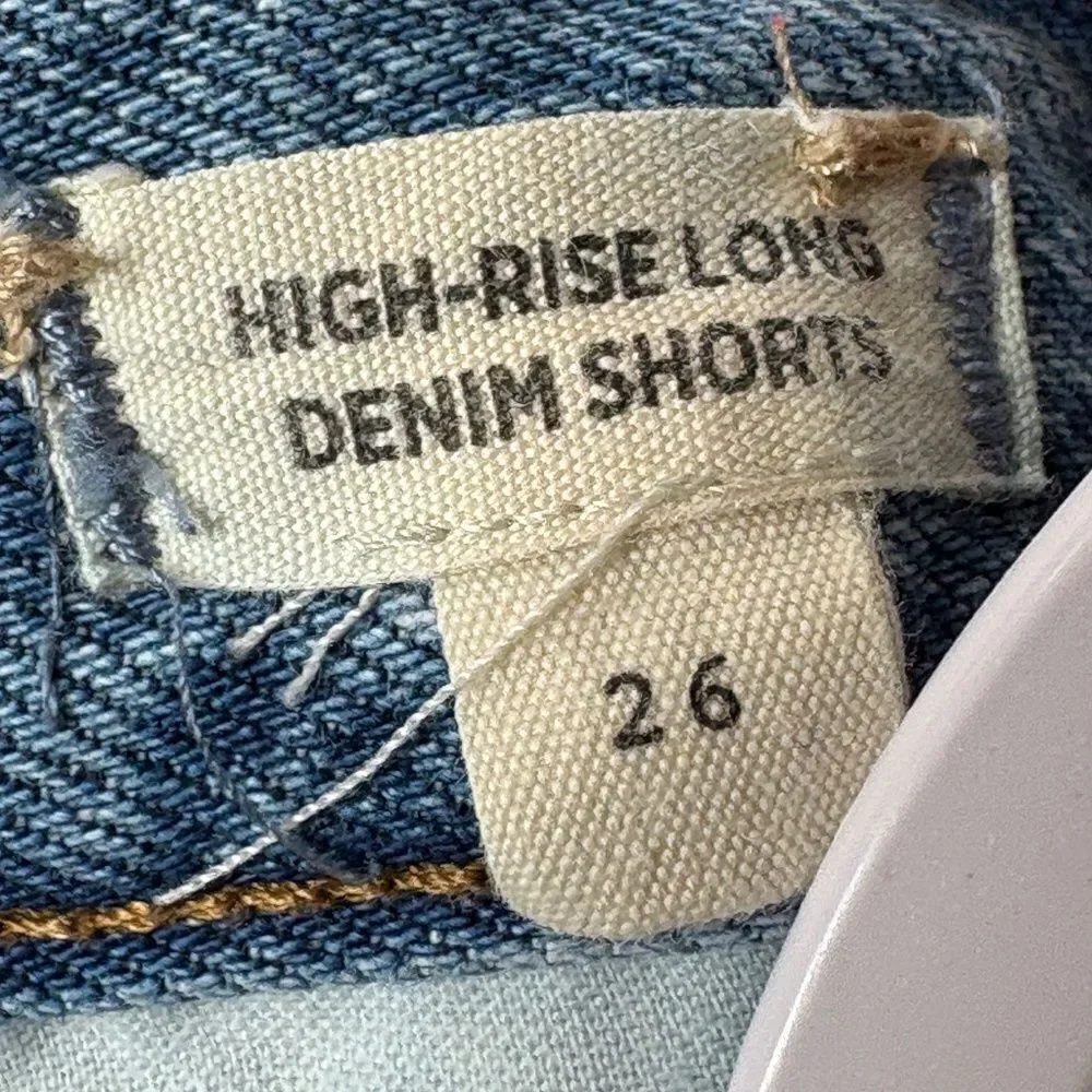 Madewell High-Rise Long Denim Shorts Size 26